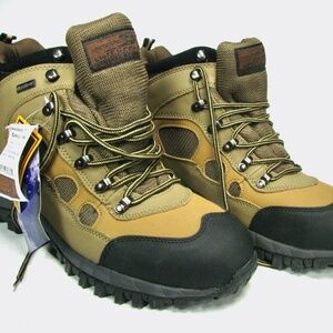 Mens Bluff Creek Work Boots Steel Toe Tan Black Waterproof Size 12 With Tags